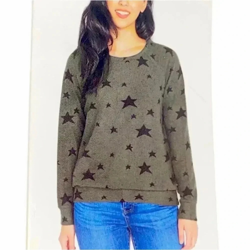 Buffalo David Bitton Star Pattern Sweater - Black on Olive